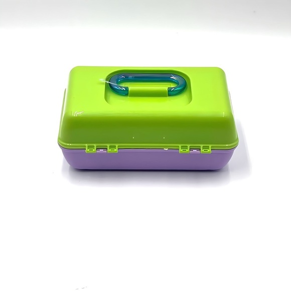 Caboodle Mini Travel Vacation Makeup Organizer with Mirror & 2 Swivel Trays NWOT - Picture 4 of 5